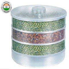 3-Layer Plastic Sprout Maker – 2000ml | BPA-Free & Airtight Design