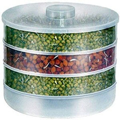 3-Layer Plastic Sprout Maker – 2000ml | BPA-Free & Airtight Design