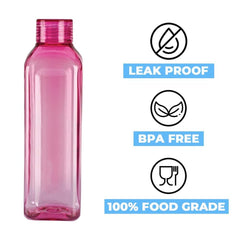 Unbreakable Plastic Water Bottles – Pack of 6 (1 L) | BPA‑Free, Airtight & Leak‑Proof