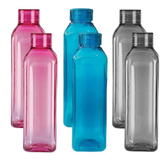 Unbreakable Plastic Water Bottles – Pack of 6 (1 L) | BPA‑Free, Airtight & Leak‑Proof