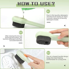 Shoe Cleaning Brush Dispenser – 3-in-1 Automatic Foam & Brush Cleaner with Refill Cartridges