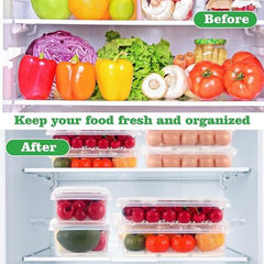 Plastic Fridge Storage Container – 1500 ml Large Airtight Box for Kitchen, Pantry & Meal Prep Use