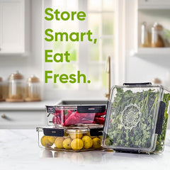 Plastic Fridge Container – Airtight Food Storage Box for Refrigerator & Freezer ( 2000 ml ) ( Pack Of 3