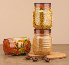 750ml Airtight Plastic Food Storage Jar | BPA-Free Transparent Container for Kitchen & Pantry