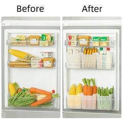 Fridge Storage Container – 6-Pack 1 L Airtight Utility Boxes for Kitchen & Pantry Organization