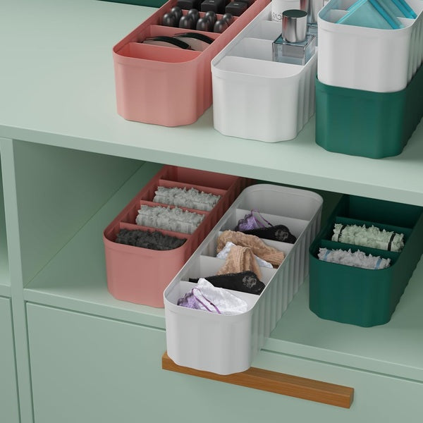 4 Pcs Drawer Sock Organizer Box – Sturdy Closet Storage for Underwear, Bras & Socks