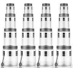 Kitchen Container Set – 1200 ml, 650 ml, 350 ml, 250 ml | Airtight Plastic Jars | Stackable & BPA-Free Storage