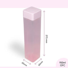 Frosty Water Fridge Bottles Set Plastic Combo for Refrigerator and Freezer – 1000 ml Pack of 6 Multicolor