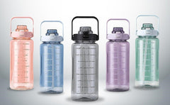 2L Motivational Water Bottle – BPA-Free Gym Bottle with Time Marker & Leakproof Lid for Fitness, Sports & Daily Hydration