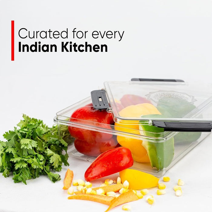 Plastic Fridge Container – Airtight Food Storage Box for Refrigerator & Freezer ( 2000 ml ) ( Pack Of 3