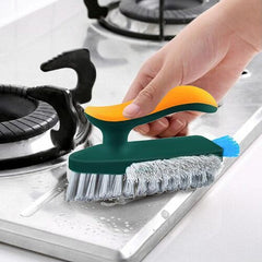 Grout Brush & Bathroom Tile Scrubber – Adjustable Long Handle, 2-in-1 Cleaning Tool