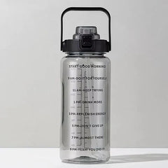 2L Motivational Water Bottle – BPA-Free Gym Bottle with Time Marker & Leakproof Lid for Fitness, Sports & Daily Hydration