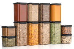 Multi‑Size Plastic Grocery Container Set – 500 / 1100 / 1500 ml Airtight Food Jars | BPA‑Free, Stackable & Transparent