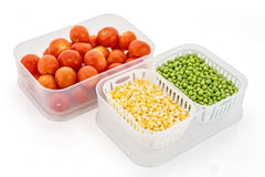Plastic Fridge Storage Container – 2500 ml Large BPA-Free Box with Lid for Fruits, Vegetables & Leftovers