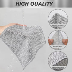 Non-Scratch Scrub Pad for Kitchen Utensils – Reusable Dish Washing Cloth for Non-Stick & Steel